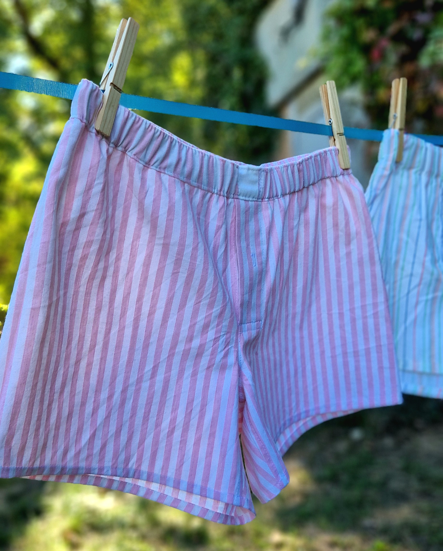 Caleçon rayé rose — Patch à choisir